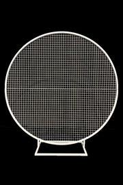 White mesh round frame. Bling Decorations